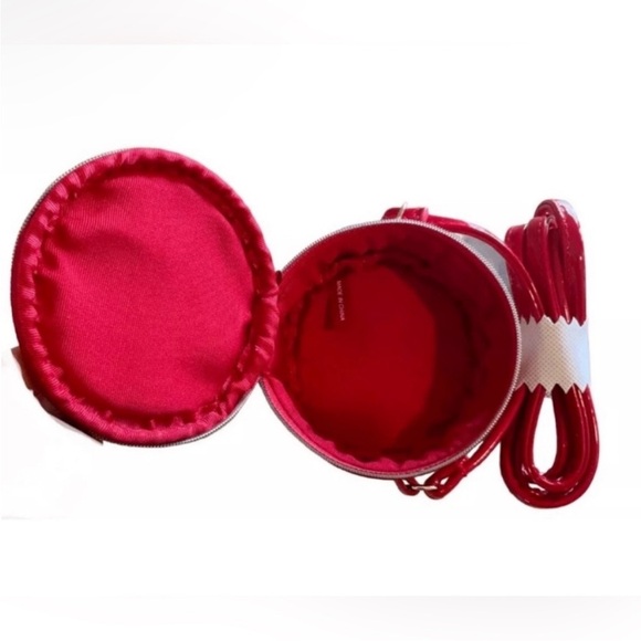 Marc Jacobs Mini 4" Red Patent Leather Crossbody Canteen Bag. - Picture 6 of 6